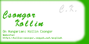 csongor kollin business card